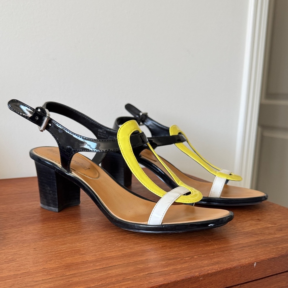 Luxury Rebel Black and Yellow Heels